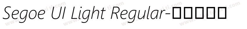 Segoe UI Light Regular字体转换